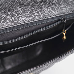 Chanel Vintage Large Kelly Caviar Black