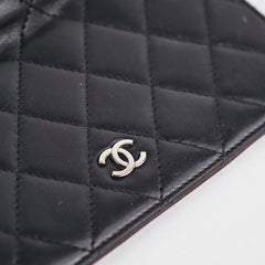 Chanel Long Quilted Black Wallet