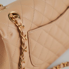 Chanel Medium/Large Double Classic Flap Beige HOLD