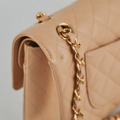 Chanel Medium/Large Double Classic Flap Beige HOLD