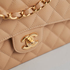 Chanel Medium/Large Double Classic Flap Beige HOLD