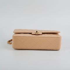 Chanel Medium/Large Double Classic Flap Beige HOLD