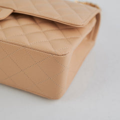 Chanel Medium/Large Double Classic Flap Beige HOLD