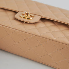Chanel Medium/Large Double Classic Flap Beige HOLD