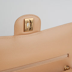 Chanel Medium/Large Double Classic Flap Beige HOLD