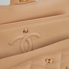 Chanel Medium/Large Double Classic Flap Beige HOLD