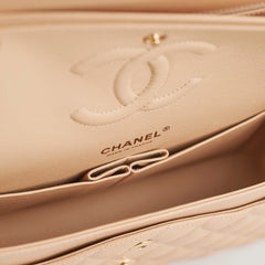 Chanel Medium/Large Double Classic Flap Beige HOLD