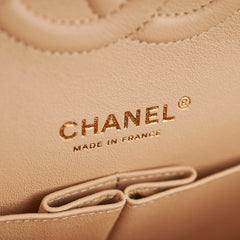 Chanel Medium/Large Double Classic Flap Beige HOLD
