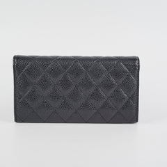 Chanel Long Wallet Caviar Black