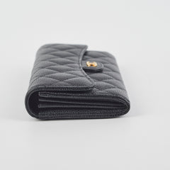 Chanel Long Wallet Caviar Black