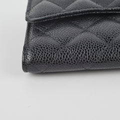 Chanel Long Wallet Caviar Black
