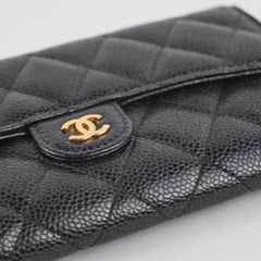 Chanel Long Wallet Caviar Black