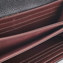 Chanel Long Wallet Caviar Black