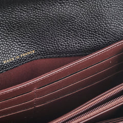 Chanel Long Wallet Caviar Black