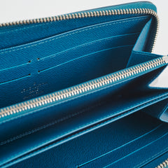 Louis Vuitton Long Zippy Epi Blue Wallet
