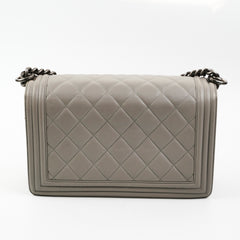 Chanel New Boy Lambskin Grey