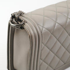 Chanel New Boy Lambskin Grey