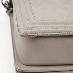 Chanel New Boy Lambskin Grey