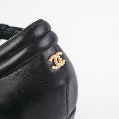 Chanel Quilted Black Sandals Size 40