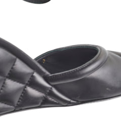 Chanel Quilted Black Sandals Size 40