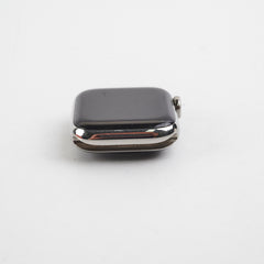 Hermes 40mm Apple Watch (Series 6) Stainless Steel Case (Fauve Barenia Single Tour/Orange Strap))