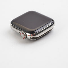 Hermes 40mm Apple Watch (Series 6) Stainless Steel Case (Fauve Barenia Single Tour/Orange Strap))