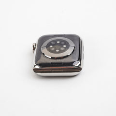 Hermes 40mm Apple Watch (Series 6) Stainless Steel Case (Fauve Barenia Single Tour/Orange Strap))