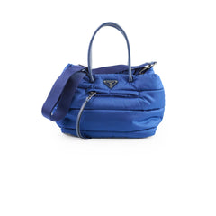 Prada Tessuto Blue Bomber Tote