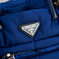 Prada Tessuto Blue Bomber Tote
