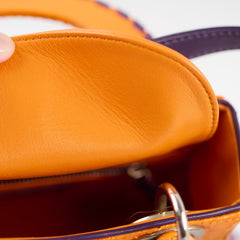 Dior Mini Lady Dior Python Fringe Orange/Purple