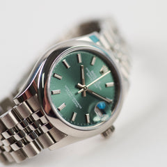 Rolex Watch Datejust 31mm Stainless Steel Smooth Bezel Mint Green Index Dial