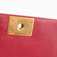 Chanel Small Boy Lambskin Burgundy 19 Series