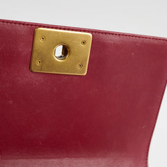 Chanel Small Boy Lambskin Burgundy 19 Series