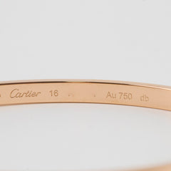 Cartier Free Love Gold Bracelet Small Model Rose Gold Size 16