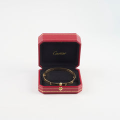 Cartier Love Bracelet 4 Diamonds Classic Model Yellow Gold - Size 17