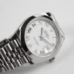 Rolex Datejust Oyster Perpectual 41mm White Face Watch 2025