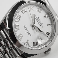 Rolex Datejust Oyster Perpectual 41mm White Face Watch 2025