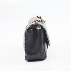 Chanel Mini Rectangle Black Lambskin Chevron