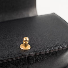 Chanel Old Medium Boy Bag Black Caviar GHW Chevron