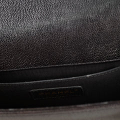 Chanel Old Medium Boy Bag Black Caviar GHW Chevron