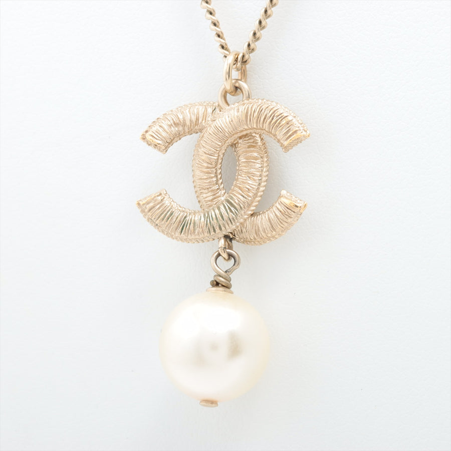Chanel Coco Mark Long Pearl Drop Necklace Costume Jewellery – THE