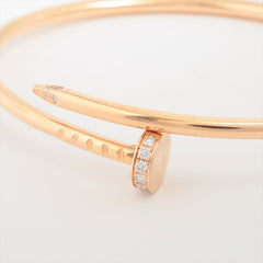 Cartier Juste Un Clou JUC Small Diamond Pink Gold Size 15 Bracelet 2023