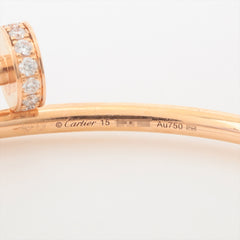 Cartier Juste Un Clou JUC Small Diamond Pink Gold Size 15 Bracelet 2023