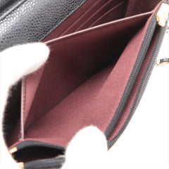 HOLD Chanel Caviar Wallet On Chain WOC Black (microchipped)