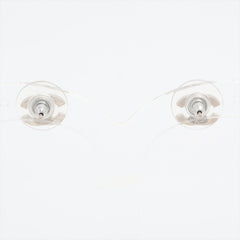 Chanel Coco Logo Rhinestone Silver Stud Earrings Costume Jewellery