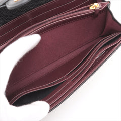 Chanel Long Caviar Black Wallet