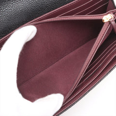 Chanel Long Caviar Black Wallet