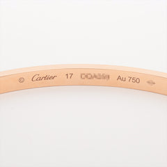 Cartier Love SM Pave Diamond Size 17 Pink Gold Bracelet 2022