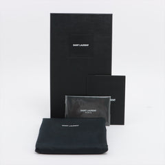 Saint Laurent Black Grained Leather Pouch