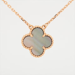 Van Cleef & Arpels Vintage Alhambra Grey Mother of Pearl Necklace